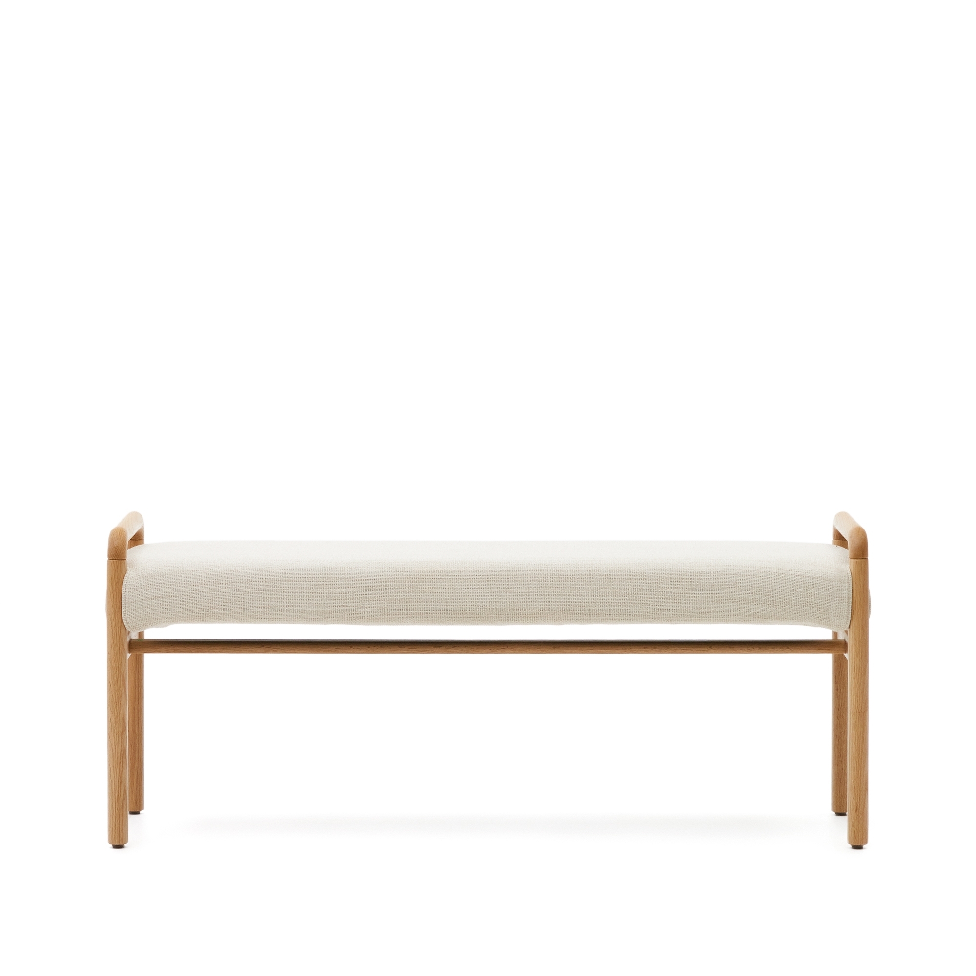 Скамейка Macaret со съемным чехлом из массива дуба с натуральной отделкой 120 см La Forma (ex Julia Grup)