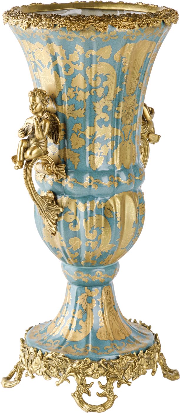 Ваза с ангелами Glasar 31G2077/A1202HC/NB4199