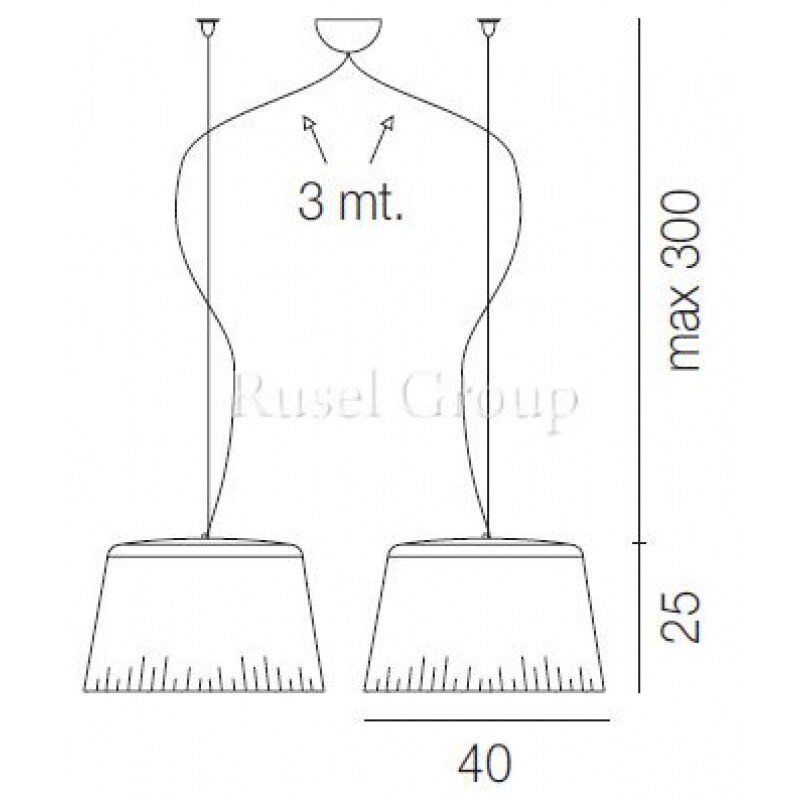 Подвесной светильник Vistosi CLOTH SP G D2
