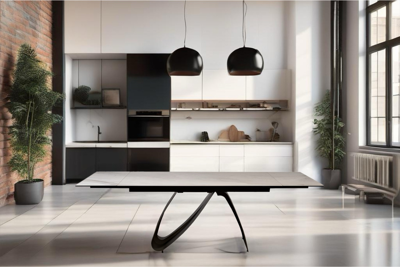 Стол обеденный раскладной керамический Garda Decor 169DT-92055