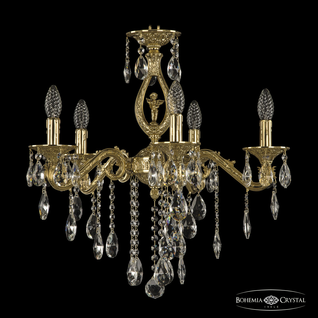 Люстра бронзовая с хрусталём 71402/5/175 B G FA10S