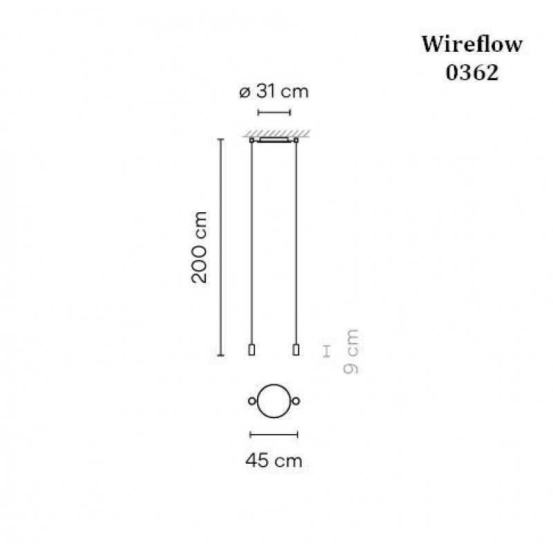ПОДВЕСНОЙ СВЕТИЛЬНИК  VIBIA Wireflow Free-Form 0362