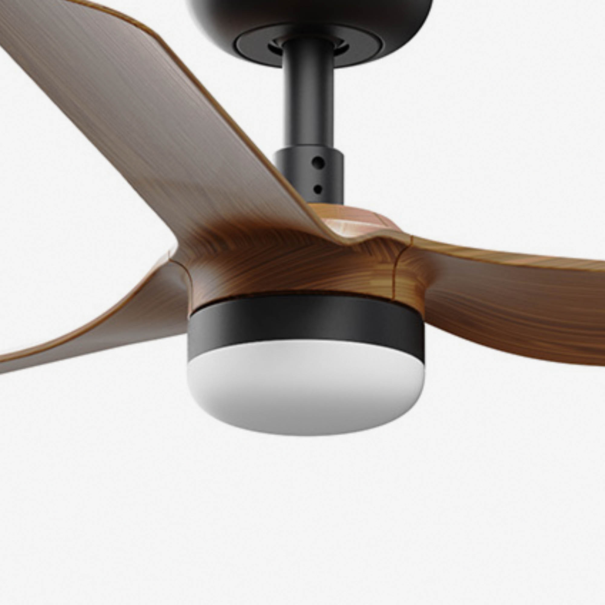 Потолочный вентилятор MINI PUNT S Ш900mm черный 3 P темное дерево 10W CCT Faro
