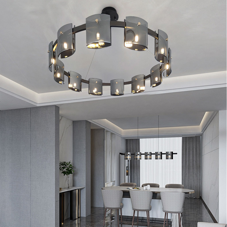 Подвесная люстра JANICE D60 Black Grey by ImperiumLoft