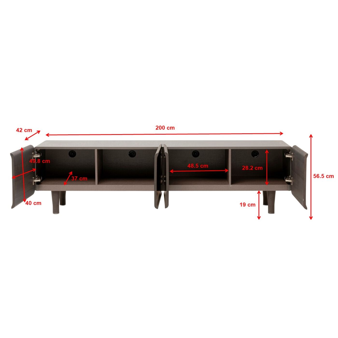 ТВ-тумба Flamenco 200x57cm KARE 70051