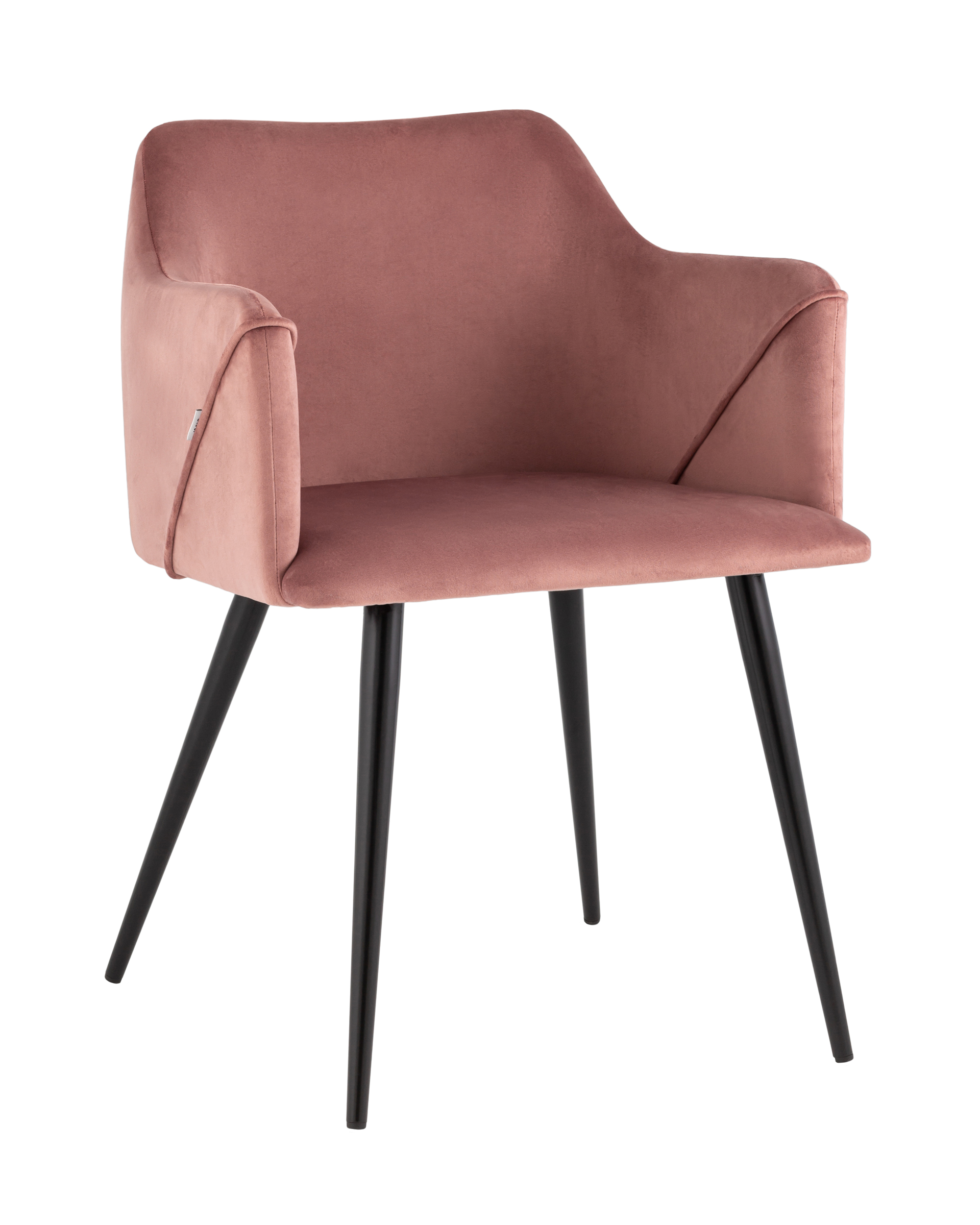 Стул с подлокотниками Джоэл велюр пыльно-розовый Stool Group