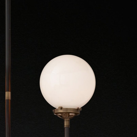 Люстра Restoration Hardware Bistro Globe Milk Glass 8 Brass