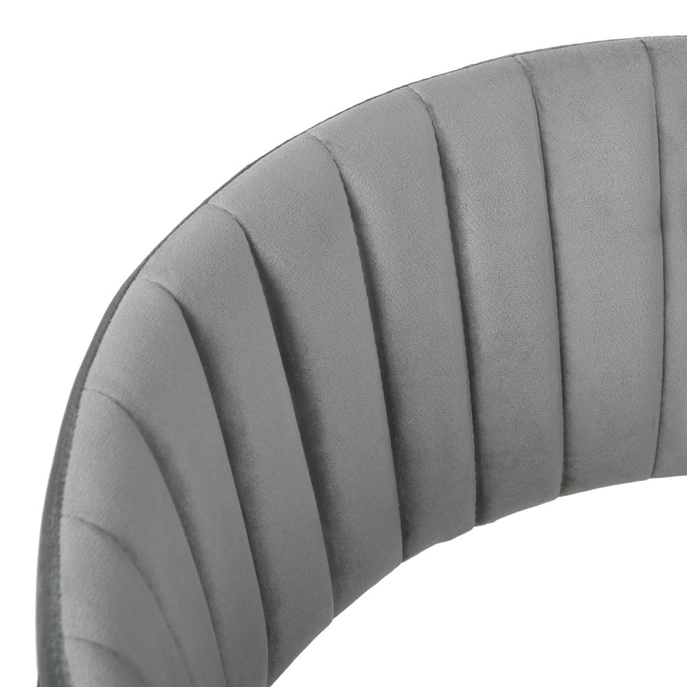 Стул полубарный Turin серый с золотыми ножками Bradex Home FR 0911