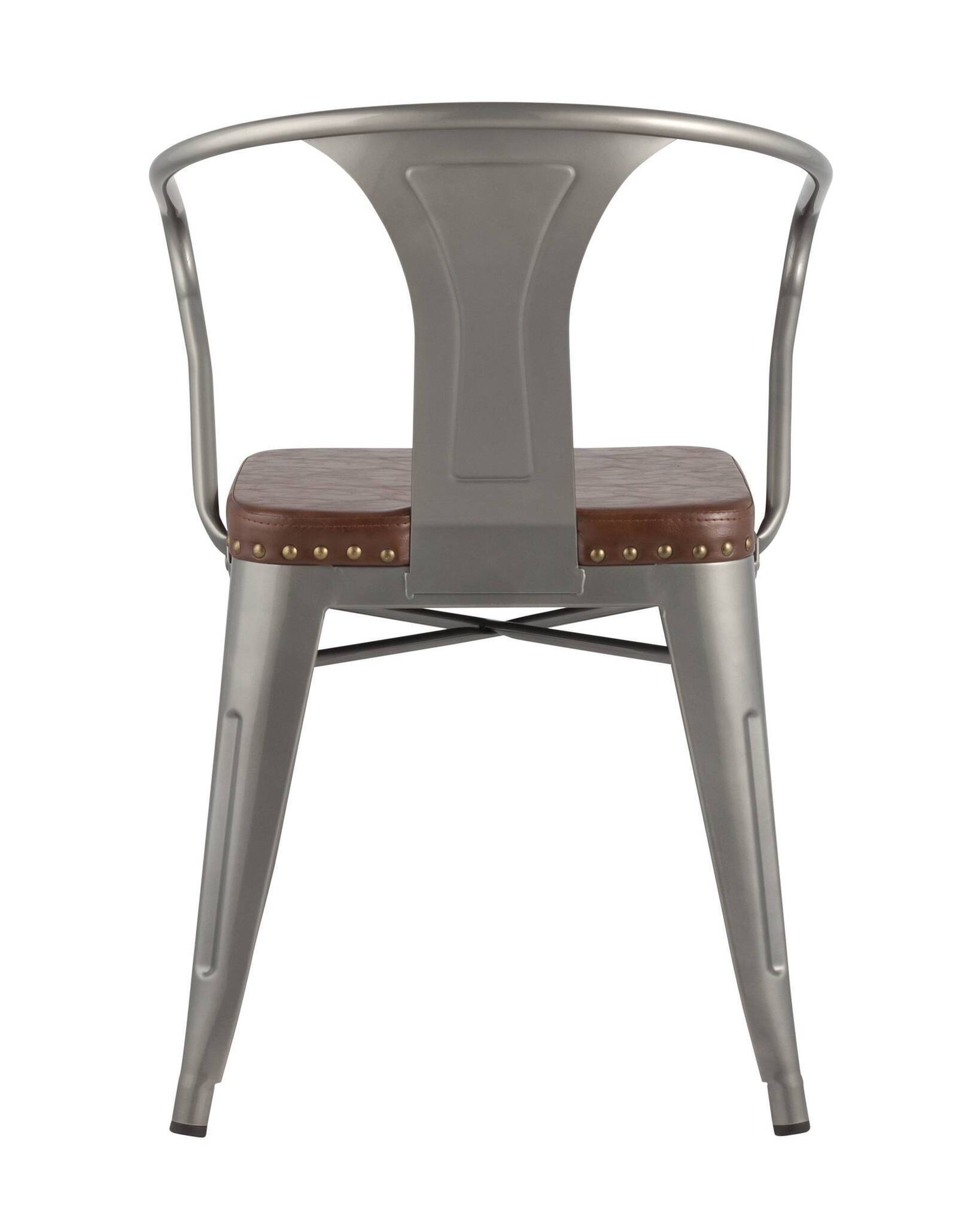Стул TOLIX ARMS SOFT с подлокотниками серебристый Stool Group