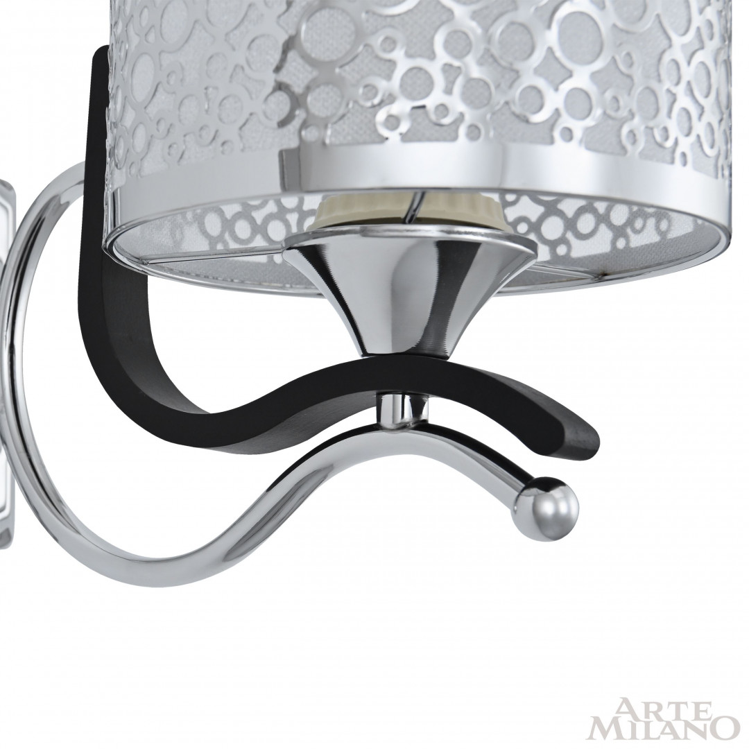 Бра с плафоном 306787/1W Bk/Ni Arte Milano