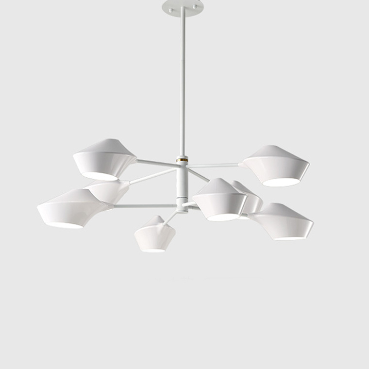 Люстра на штанге LANT D95 8 lamps White by ImperiumLoft