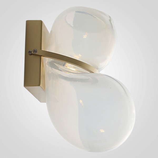 Бра White glass trap wall lamp  by ImperiumLoft