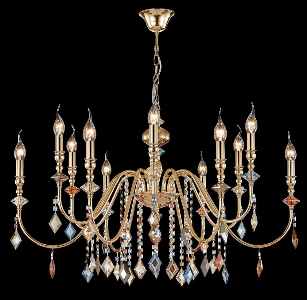 Люстра Crystal Lux MERCEDES SP6+6 GOLD/COLOR