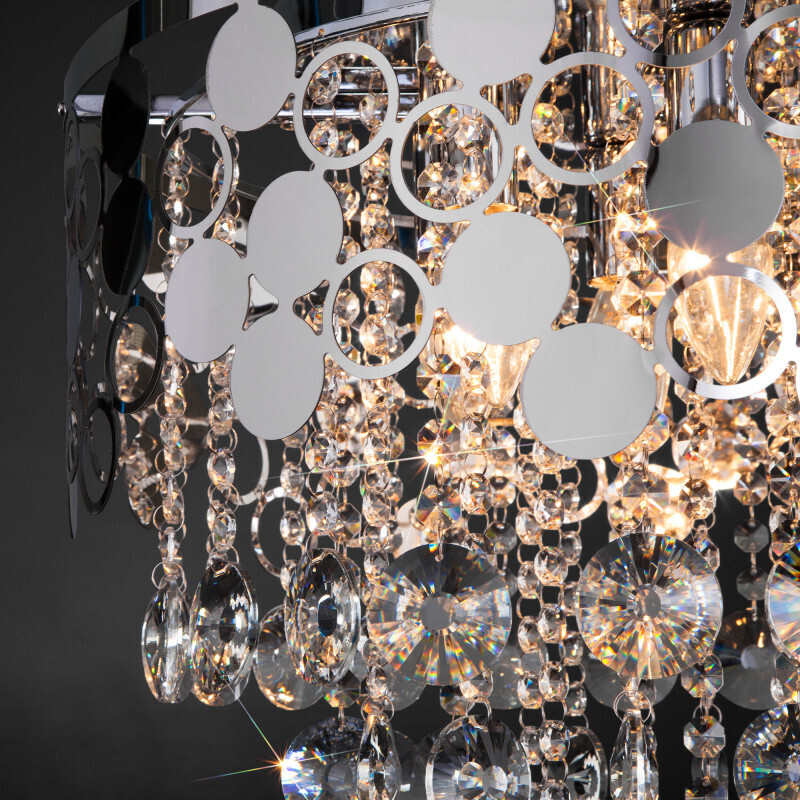 Каскадная люстра Eurosvet 10123/6 хром/прозрачный хрусталь Strotskis Smart (10114/6)