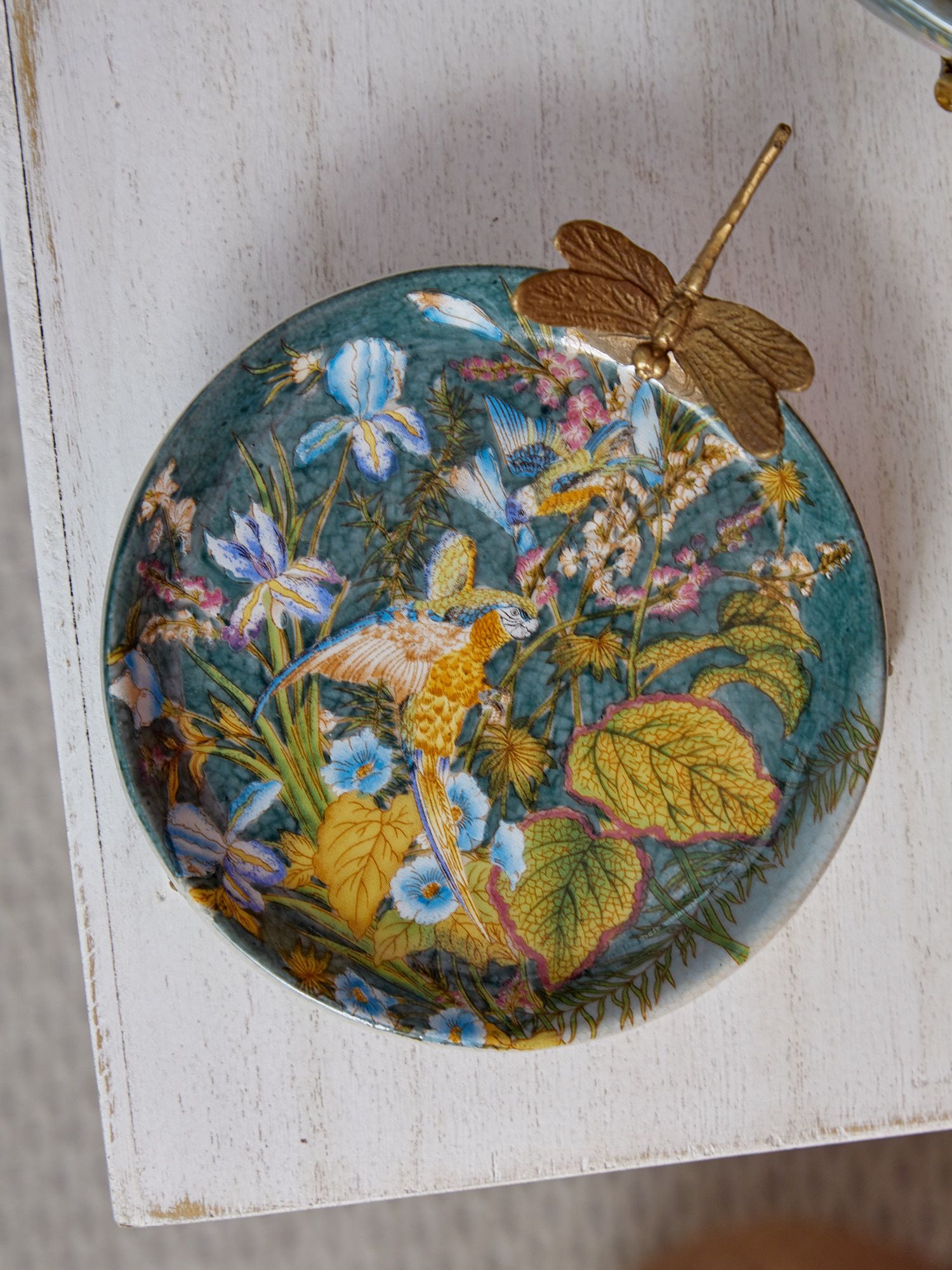 Блюдо со стрекозой Glasar C559C/LB3662