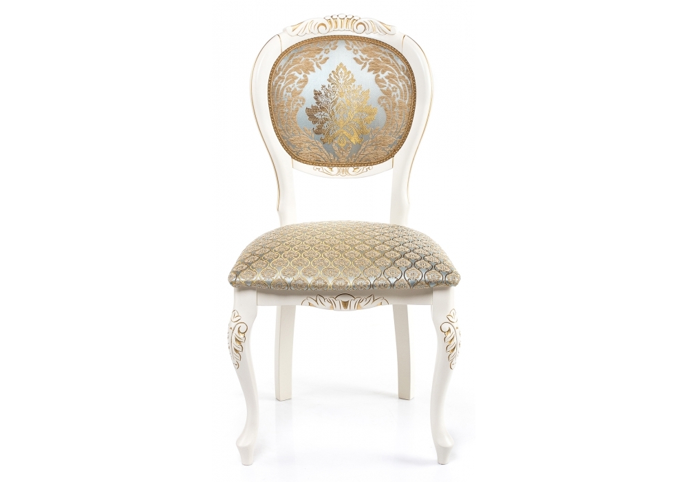 Стул деревянный Woodville Adriano 2 молочный / патина 438321