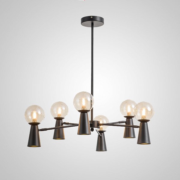 Потолочная люстра ABELINA L12 Black Amber by ImperiumLoft