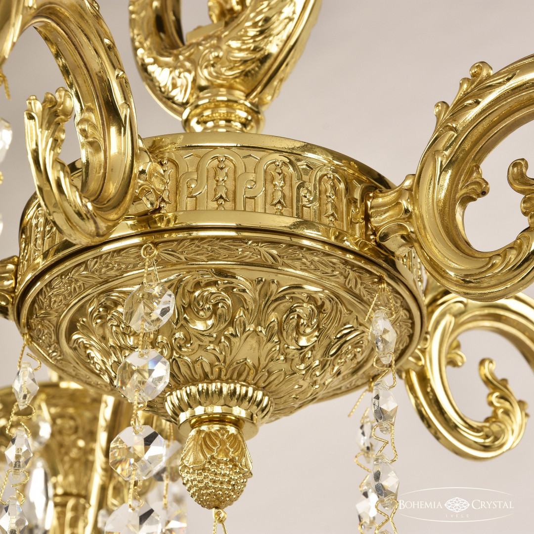 Люстра бронзовая с хрусталём 71401/5/175 A G FA10S