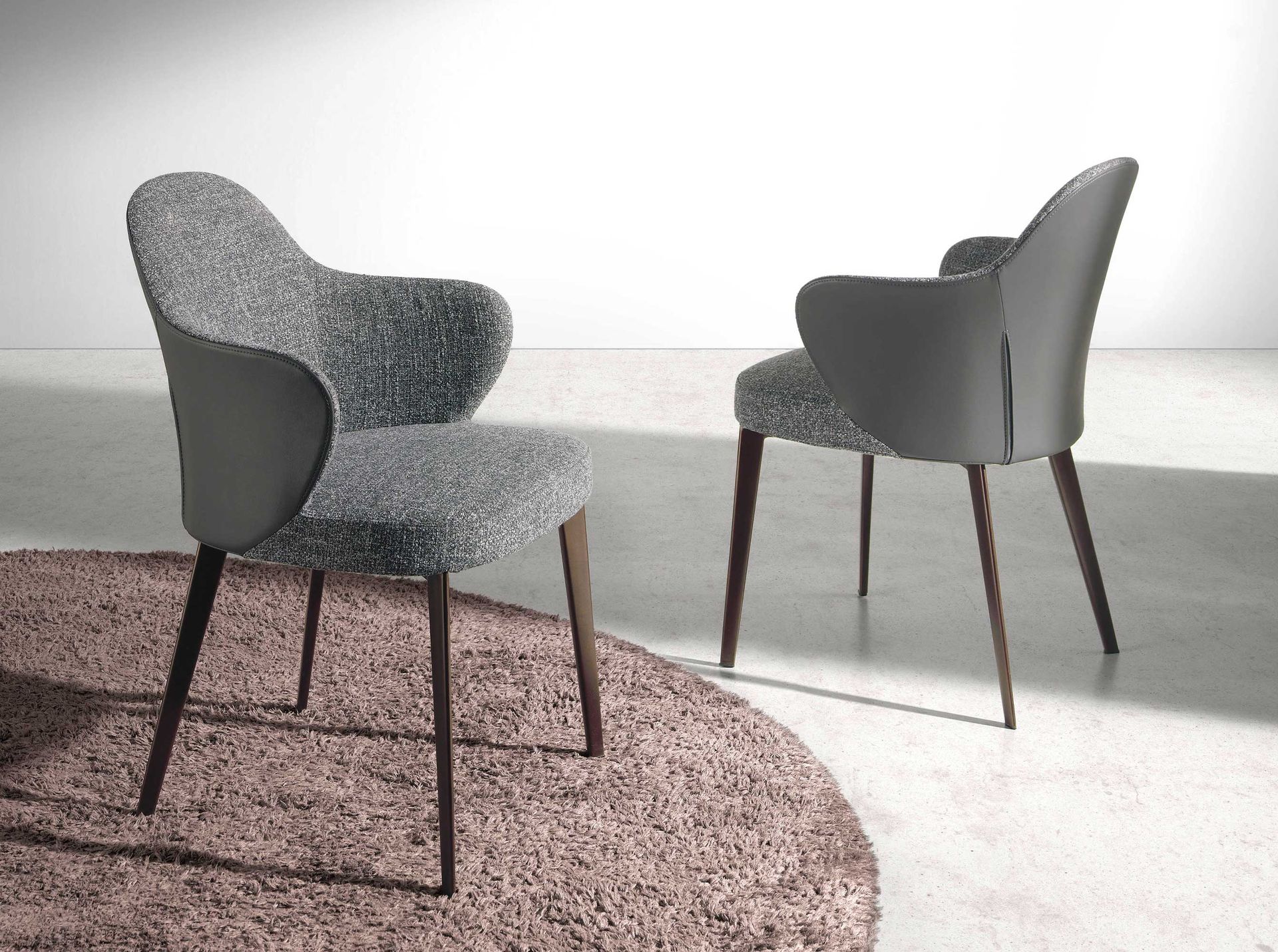 Обеденный стул 4102/A204 обитый тканью и экокожей Angel Cerda