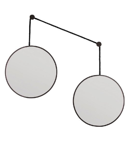 Balance M Black 2 зеркала по 40см  на черном шнуре Art-Zerkalo SM201BL