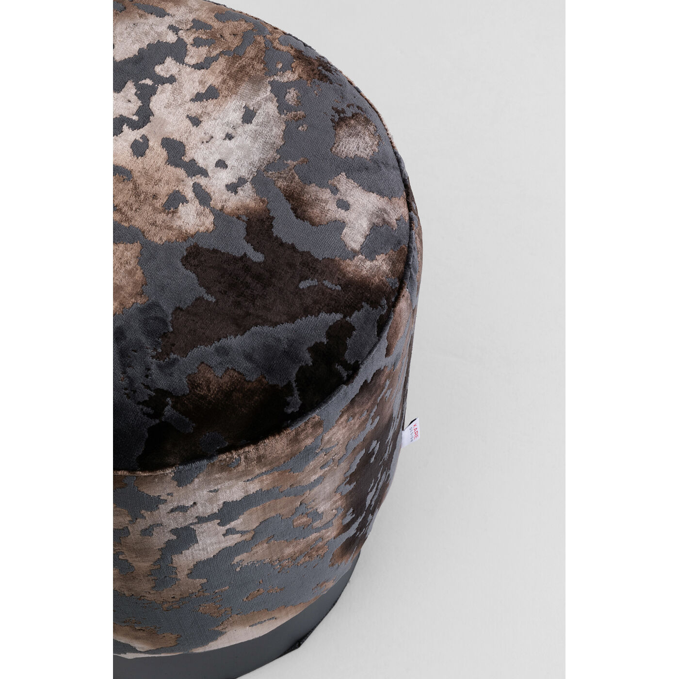 Пуф Cherry Astoria Grey Black Ø36cm Limited KARE 46255