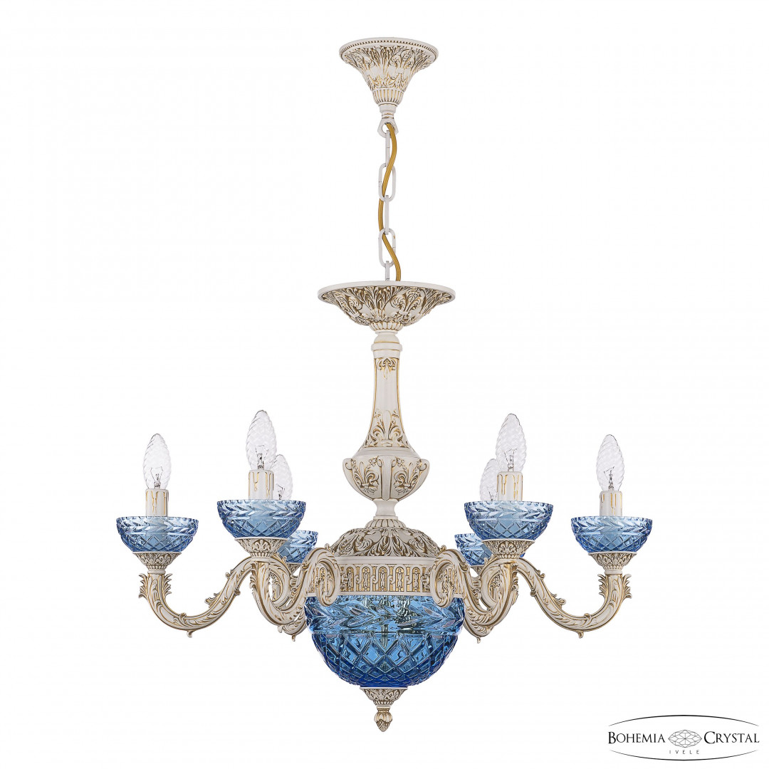 Люстра хрустальная AL79101P/6/175 WMG P Aquamarine/M-1F Bohemia Ivele Crystal