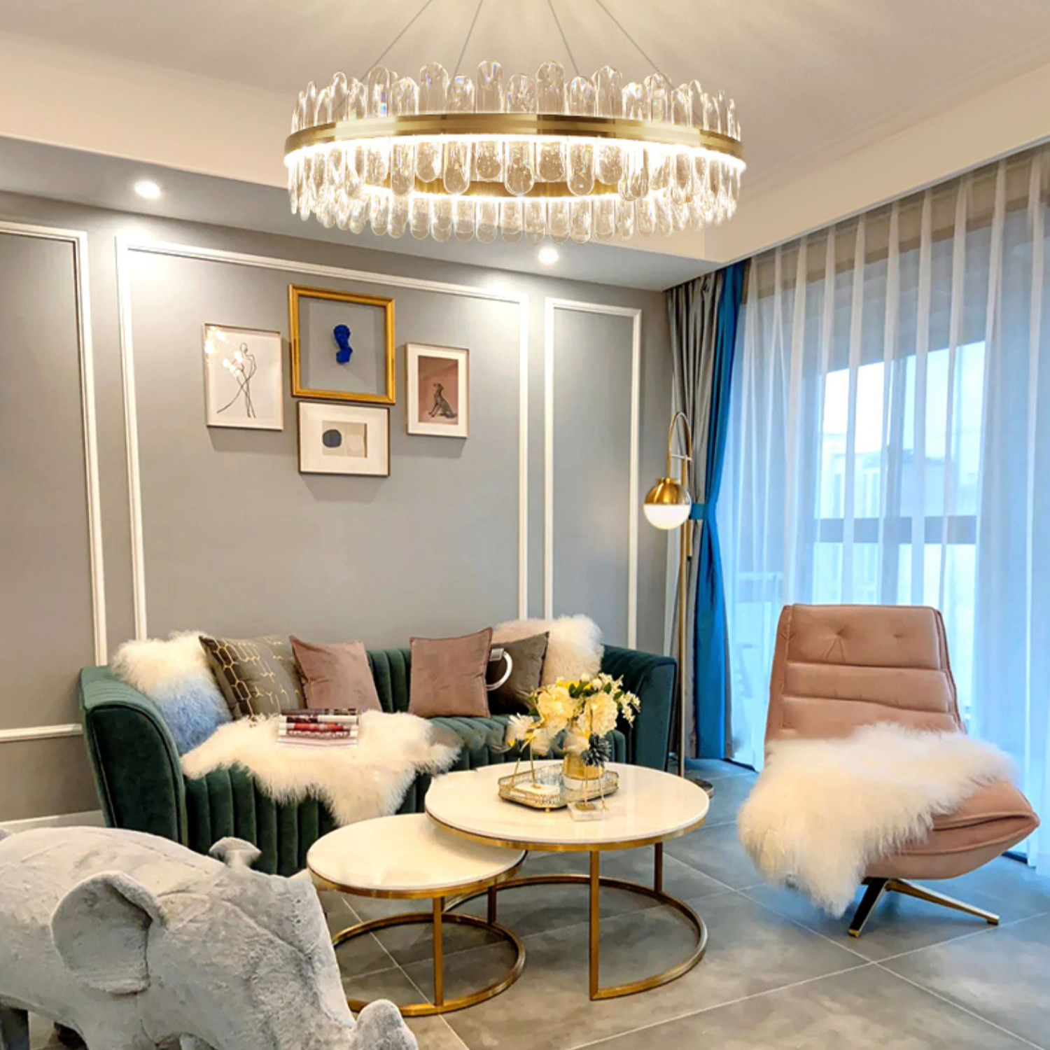 Подвесная люстра LAURENT D80 Black by ImperiumLoft