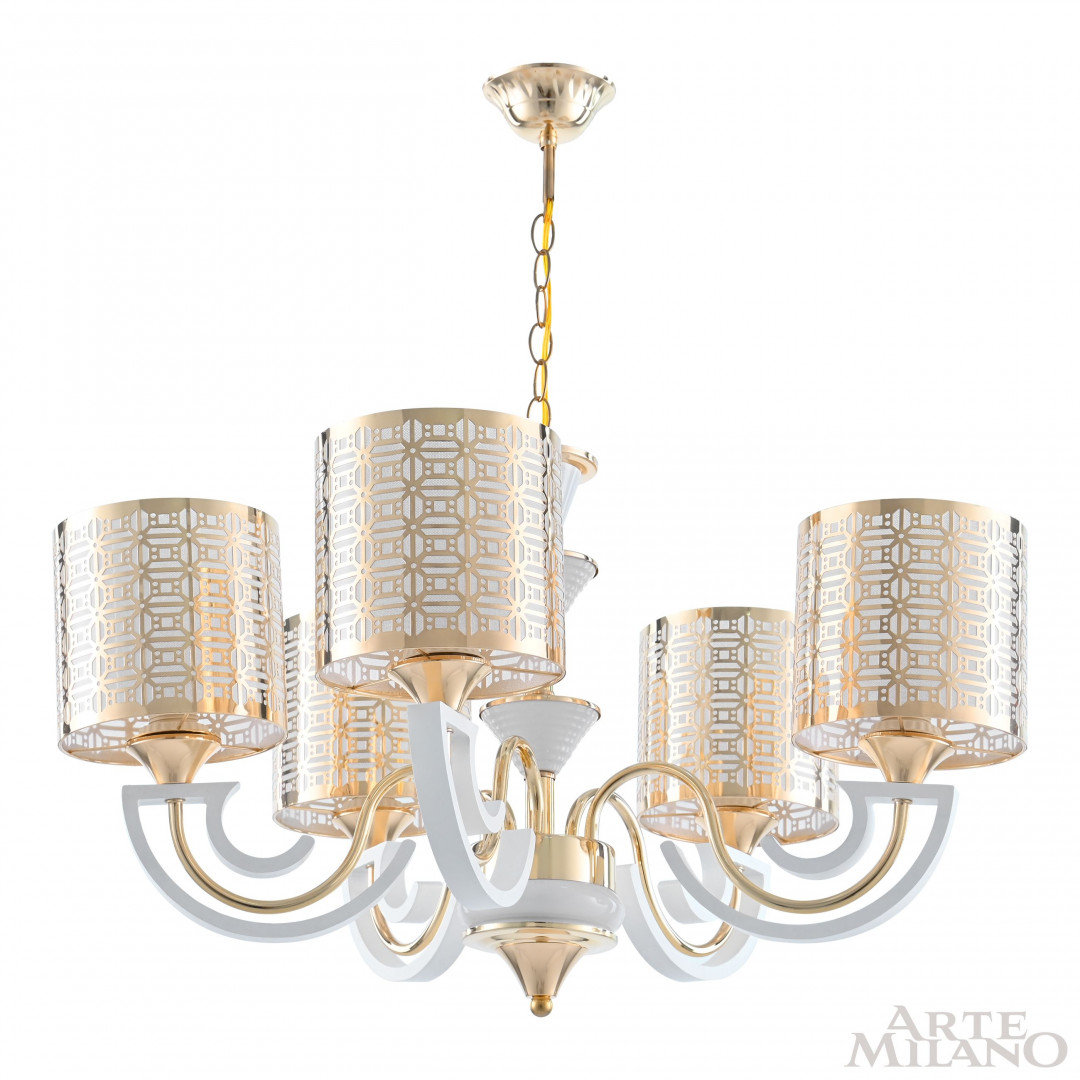 Люстра подвесная с плафонами 308857/5 Wh/Gd Arte Milano
