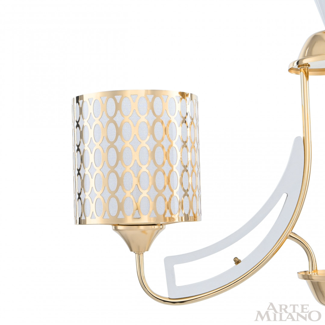 Люстра подвесная с плафонами 303387/3 Wh/Gd Arte Milano