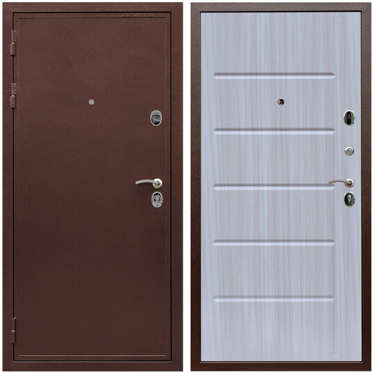 Дверь входная Graf Престиж 2 Антик медь / МДФ 10 мм ФЛ-102 Сандал белый