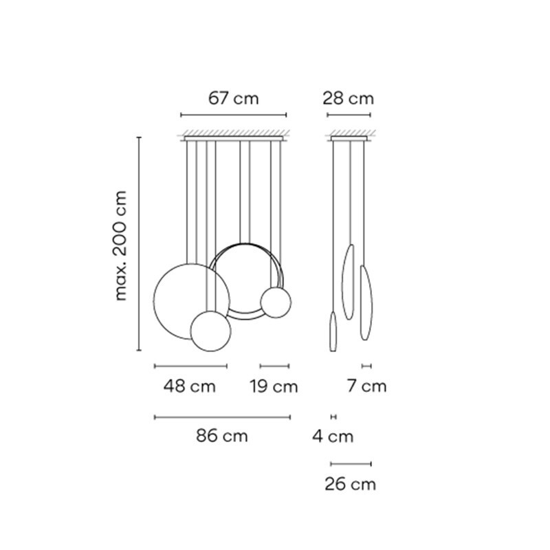 ПОДВЕСНОЙ СВЕТИЛЬНИК  VIBIA Cosmos 2516