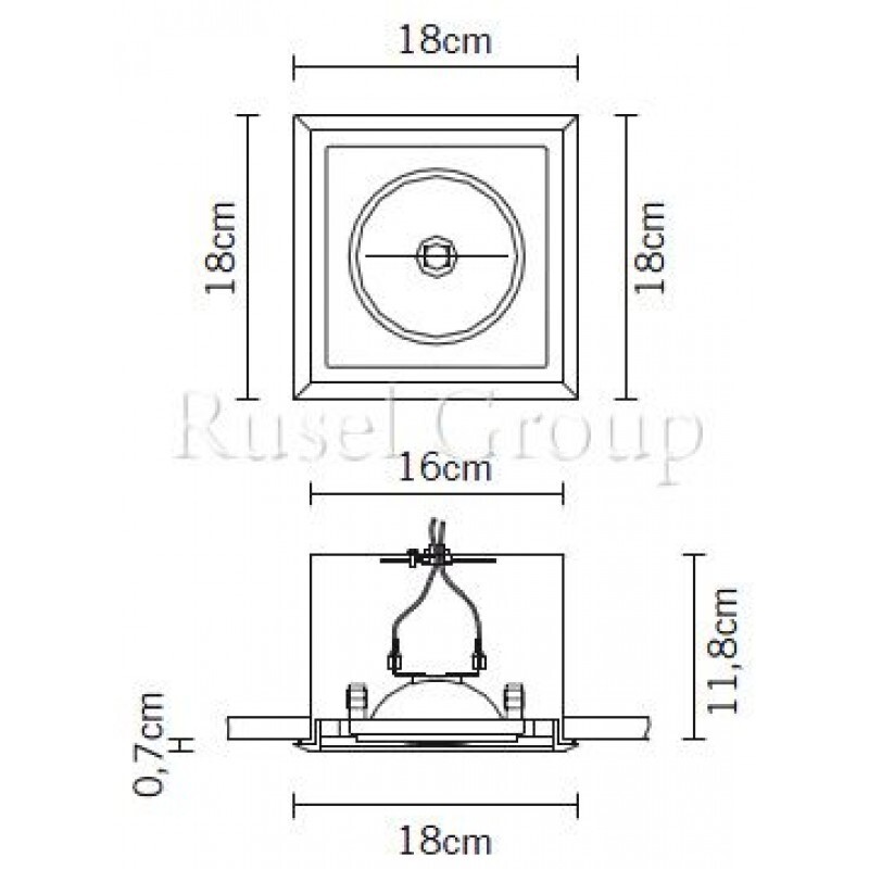 Встраиваемый светильник Fabbian Plano D90 F09 15