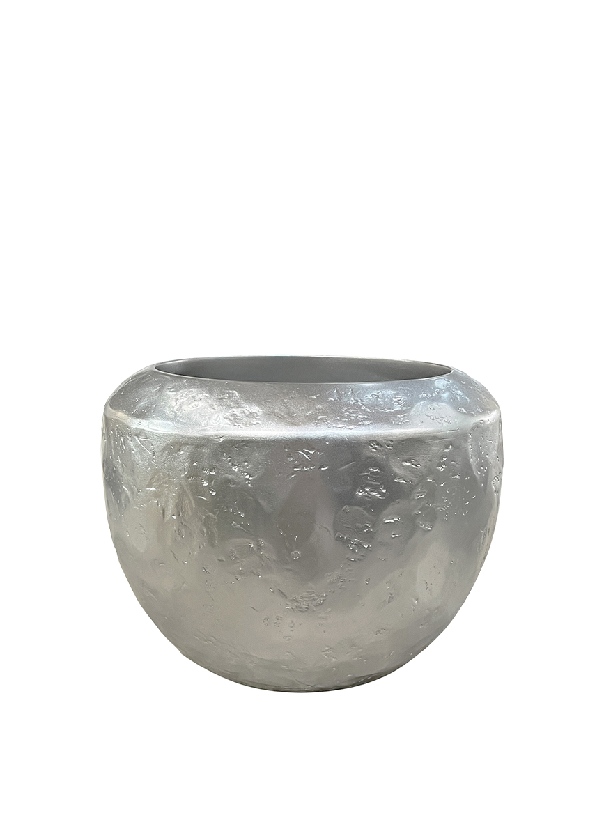 Кашпо серебряное с фактурной поверностью Garda Decor ZS2063-SL