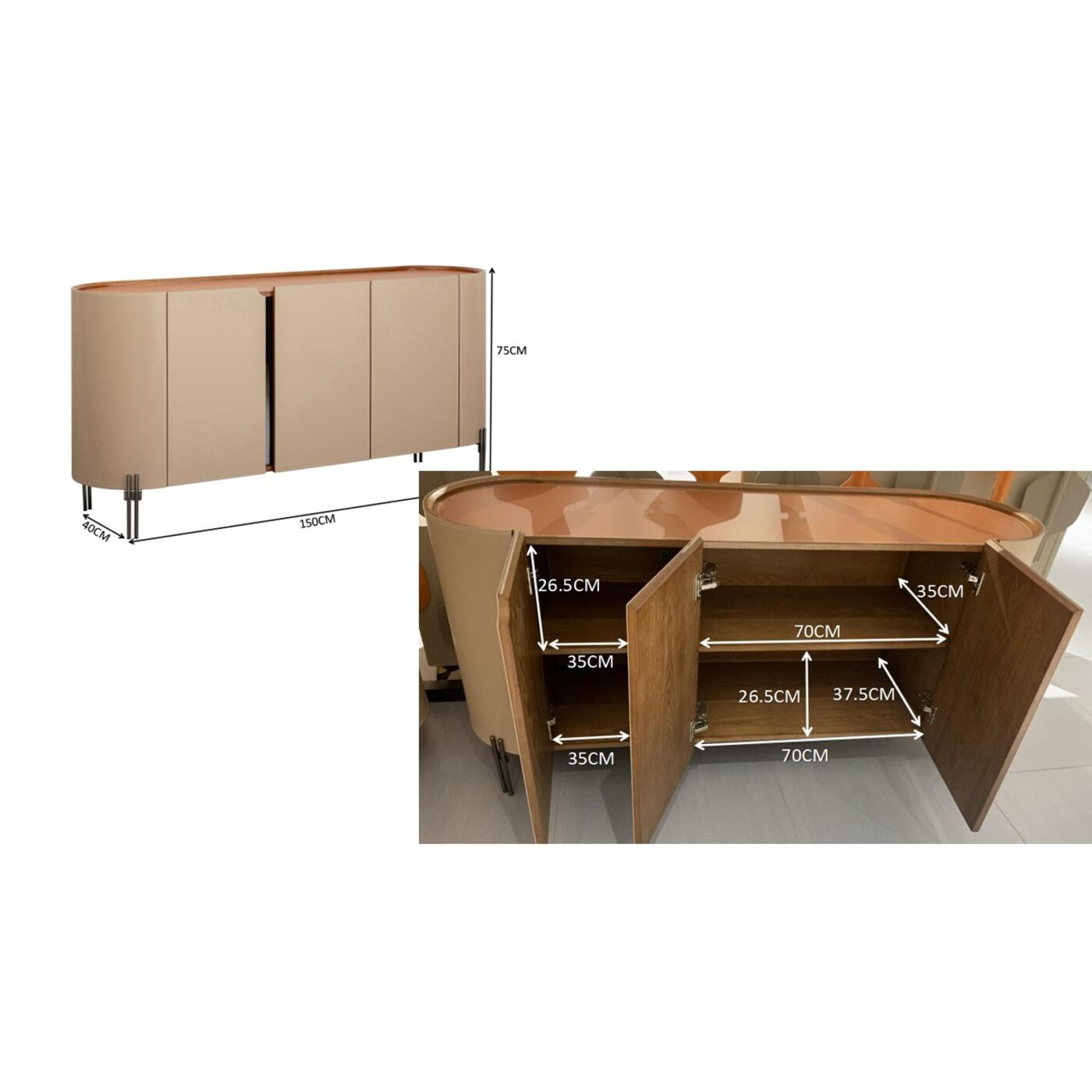 Комод Tango 150x75cm KARE 70159
