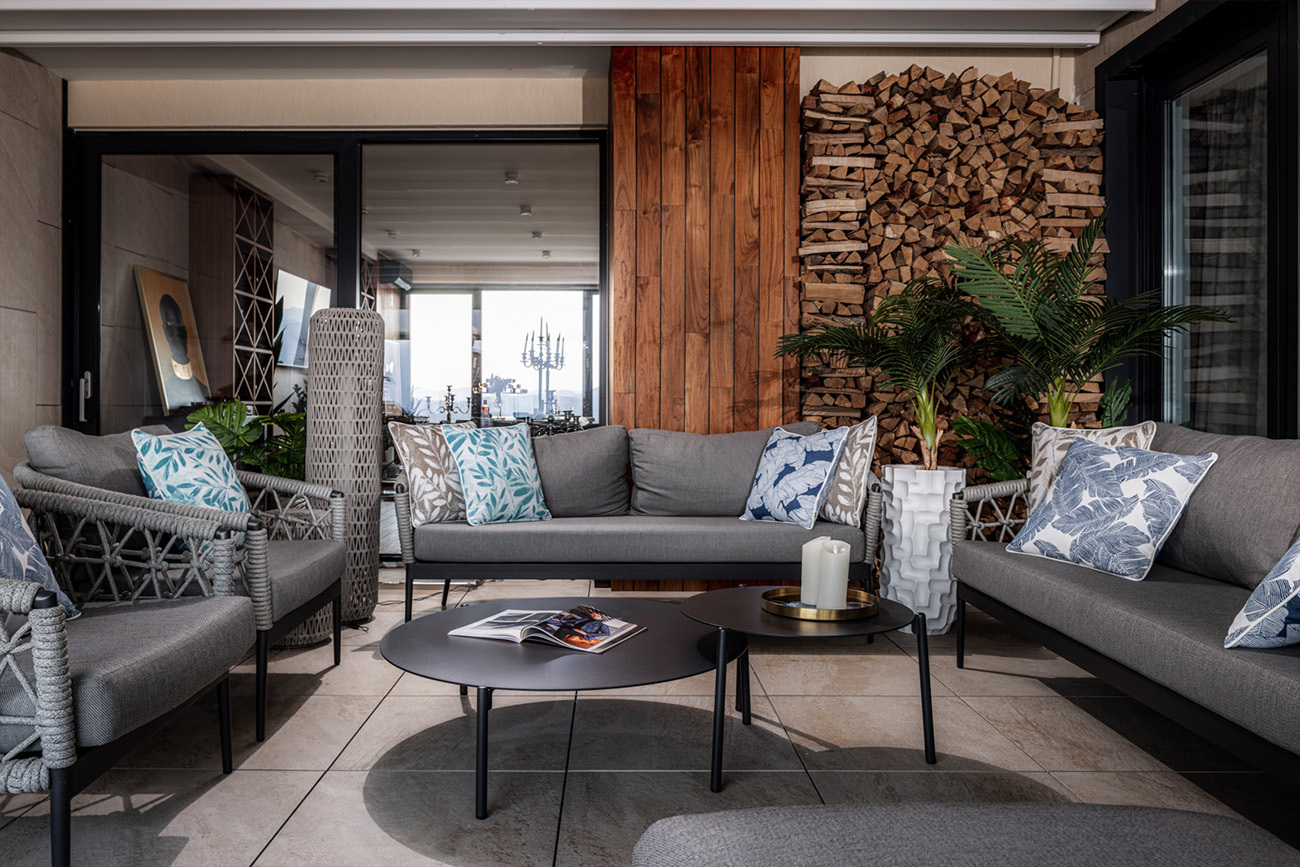 Кресло уличное Муза темно-серое с оплеткой Garda Decor 39AR-A369A-4