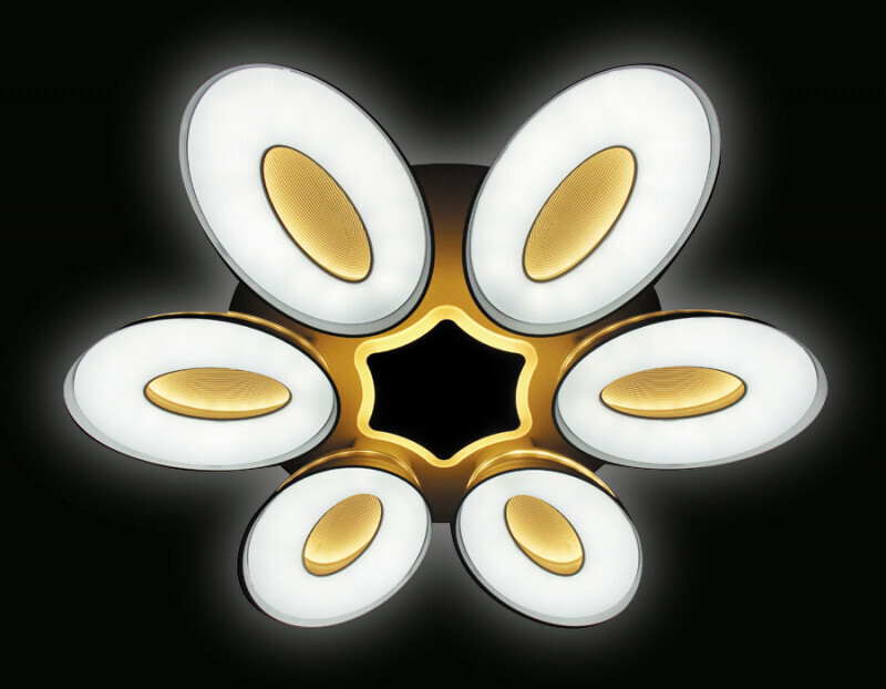 Накладная люстра Ambrella FG1022/6+1 WH 144W+80W D1000