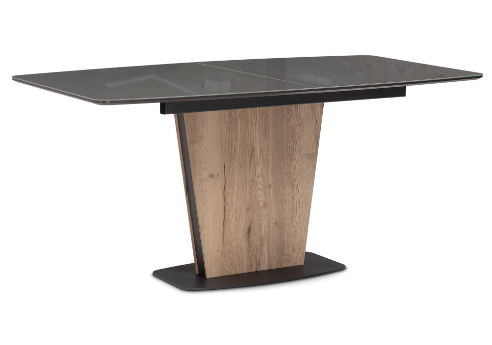 Стол Woodville Теон 160(200)х90х76 графит / дуб галифакс 532378