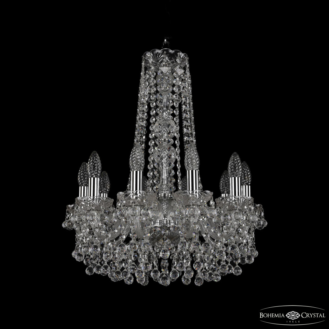 Люстра хрустальная 1409/10/160/h-60 Ni