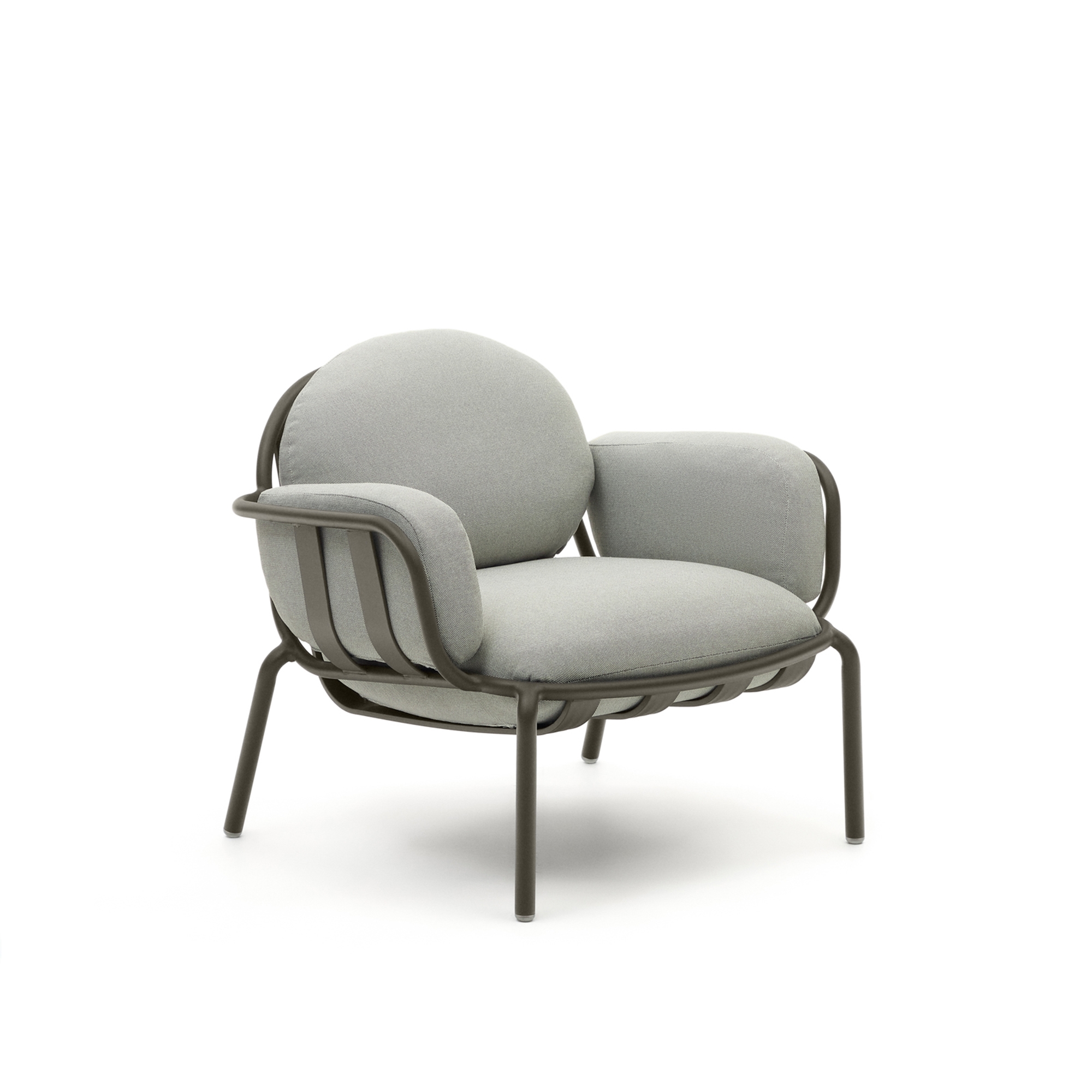 Садовое кресло Joncols серое с зеленой алюминиевой отделкой La Forma 459043