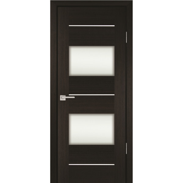 Межкомнатная дверь Graf PS-21 белый сатинат Мокко (2000 х 900)