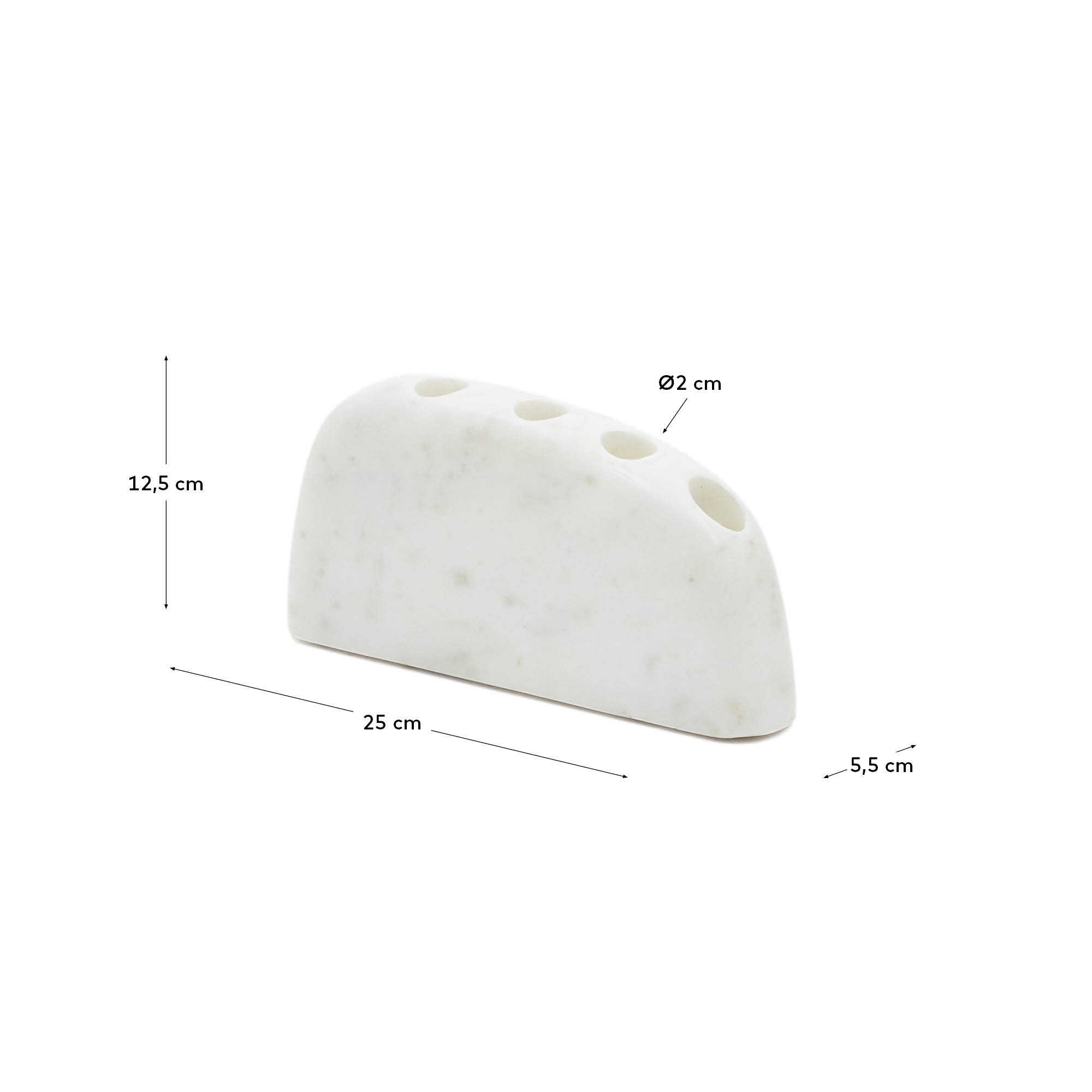 Signe Большой подсвечник из белого мрамора 12 см La Forma (ex Julia Grup)