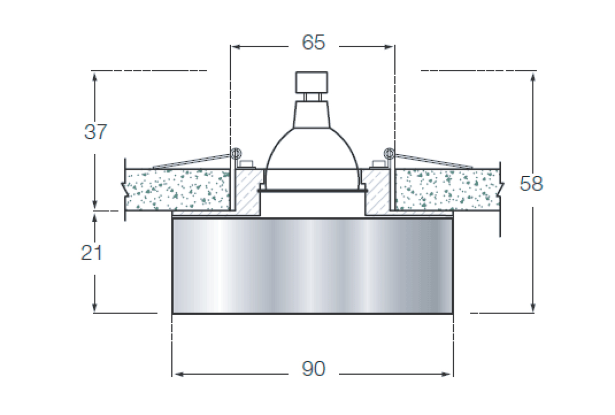 Встраиваемый светильник Donolux DL141CH/Shampagne gold