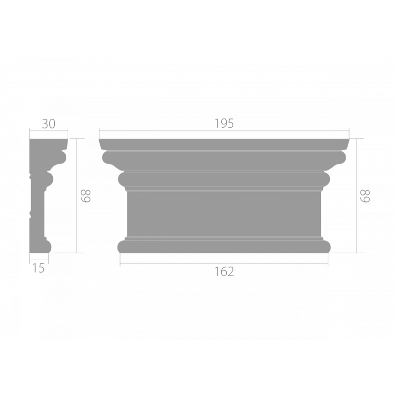 Декор. эл-т верхний Ultrawood арт. D 4100 (195x89x30)