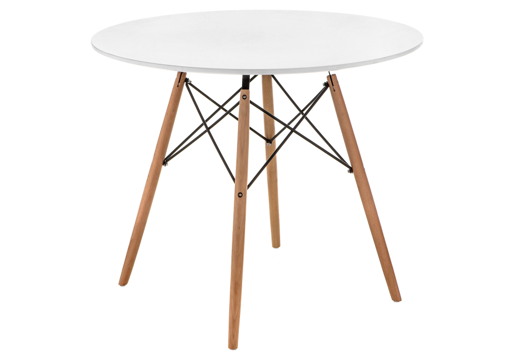 Стол деревянный Woodville Table 90 white / wood 15364