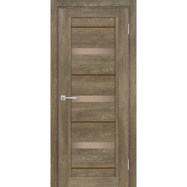 Межкомнатная дверь Graf ТЕХНО-803 бронза сатинат, кофе лакобель Бруно (1900 х 600)