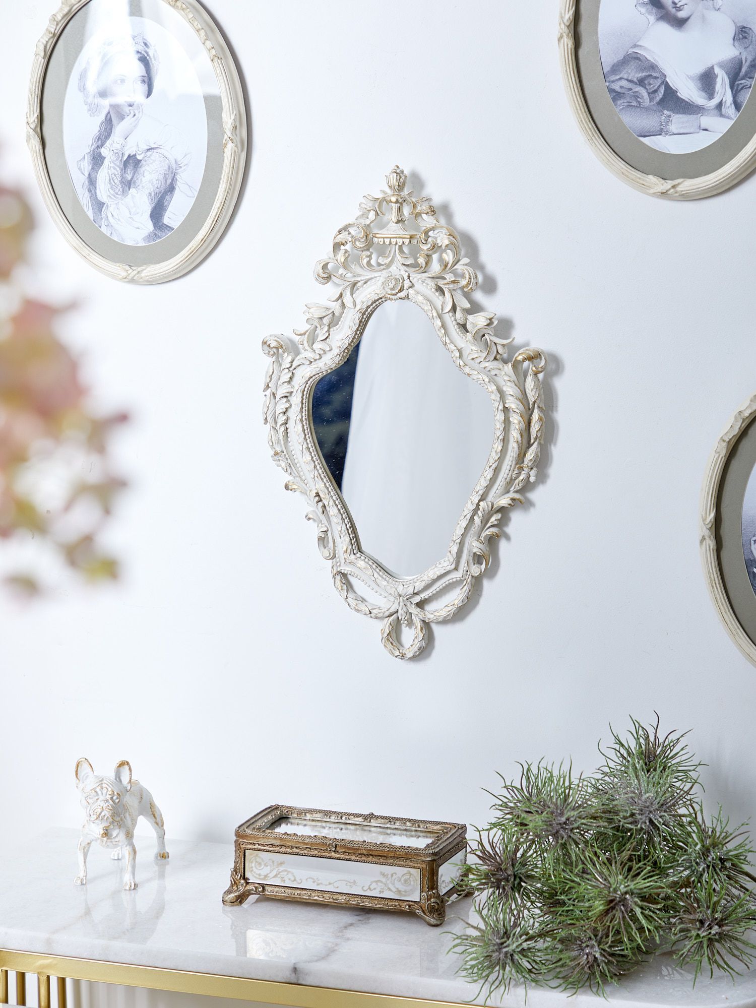 Зеркало настенное Будуар, под старину Glasar 28-726