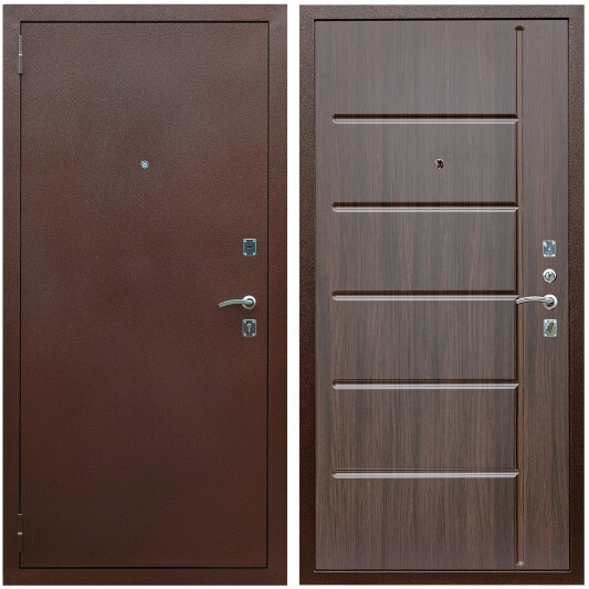 Дверь входная Graf Эконом Антик медь / МДФ 16 мм ФЛ-102 Эковенге