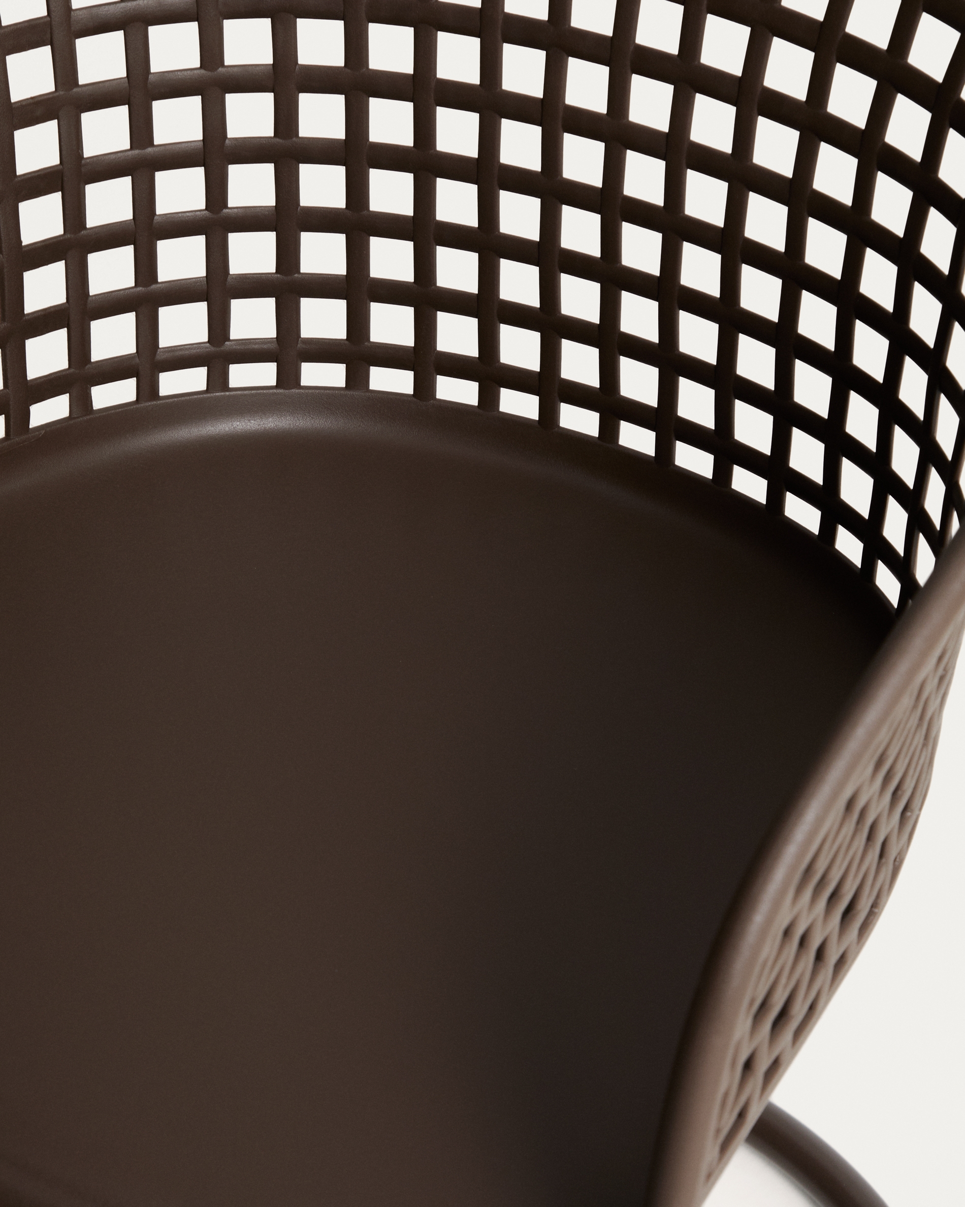 Уличный стул Tenaro из коричневого пластика и стали La Forma 482361