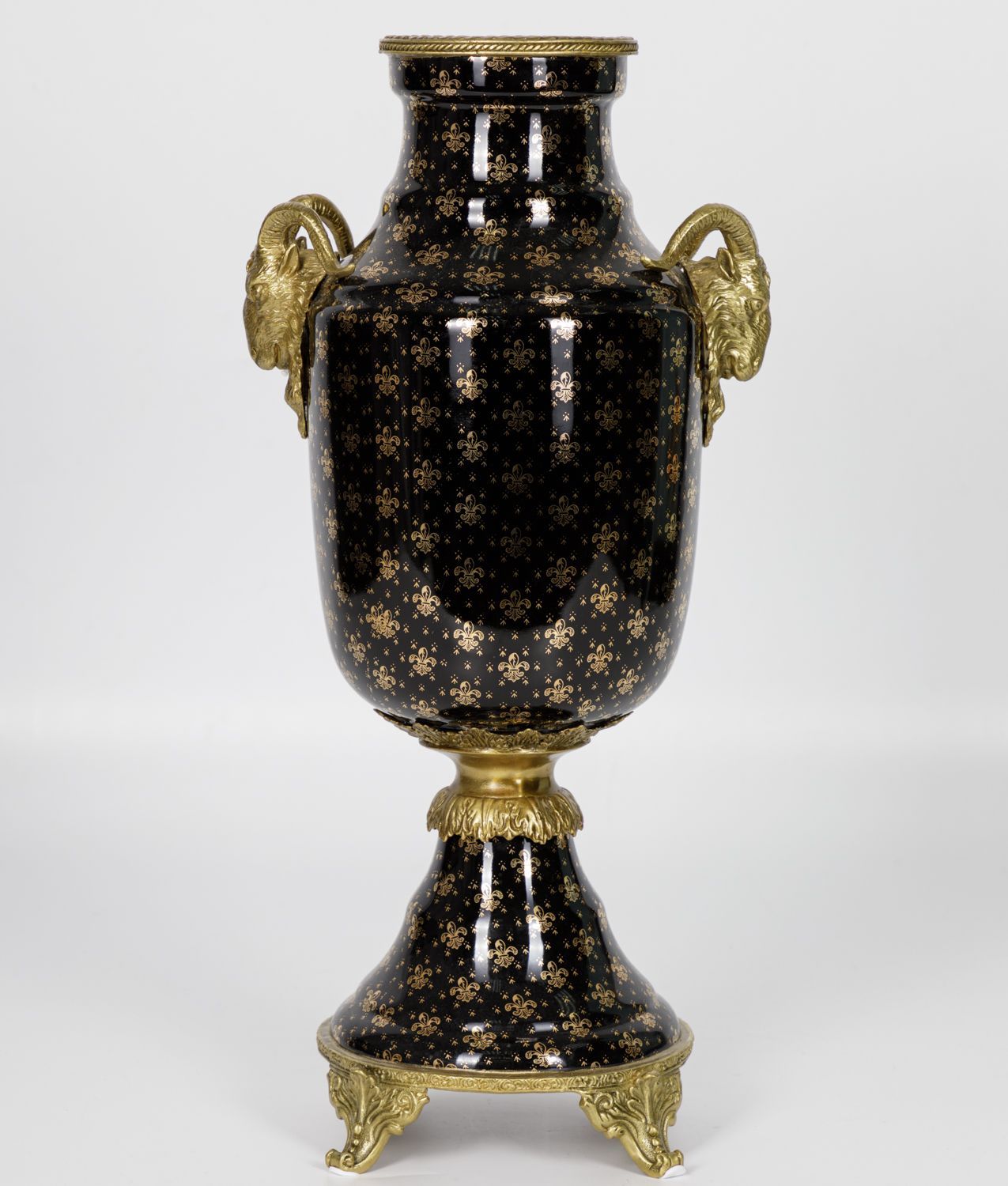 Ваза с козерогами Glasar J722EC/HBK1041