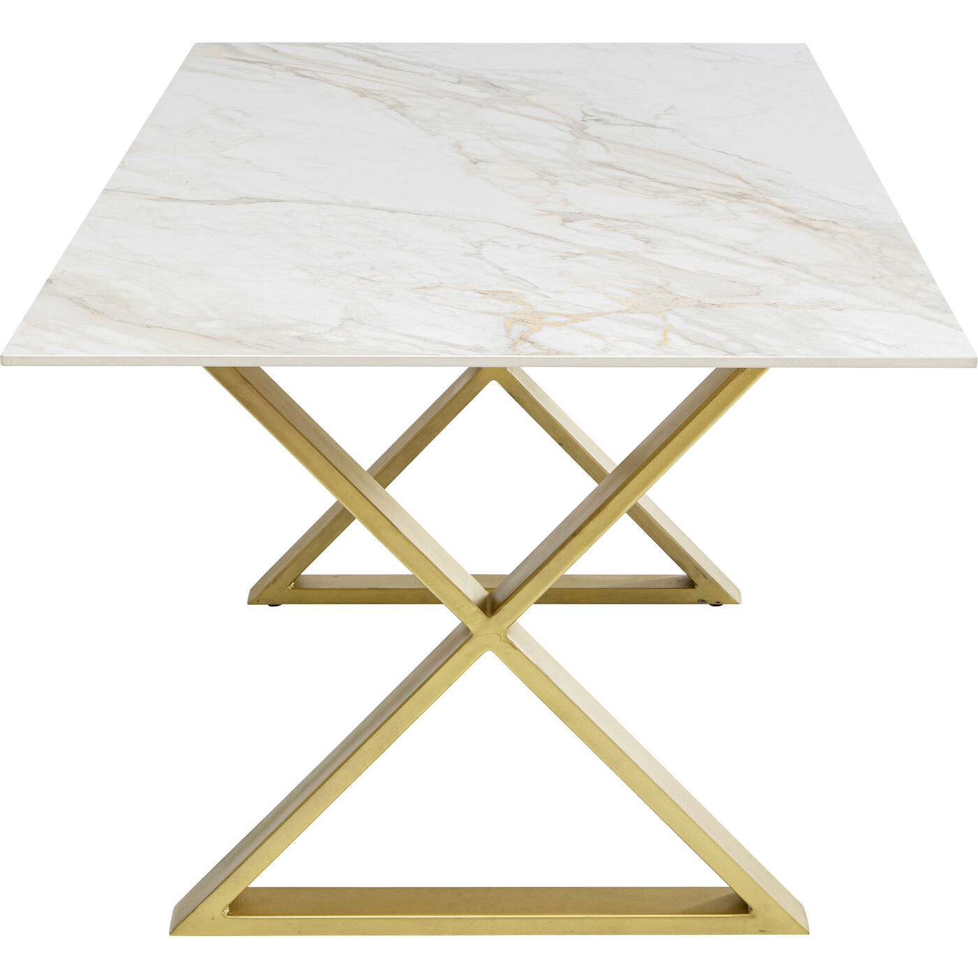 Стол обеденный Eternity Ceramic Cross Brass KARE 87334